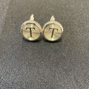 Men’s initial T cufflinks